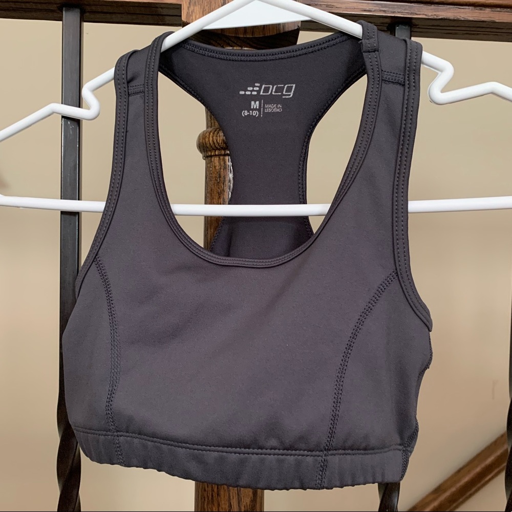 grey sports bra